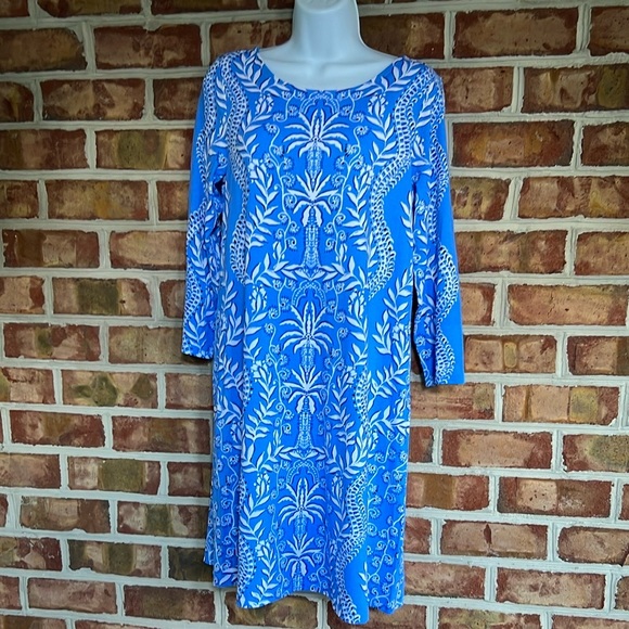 NWT Lilly Pulitzer Ophelia 3/4 sleeve Abaco Blue Dress Have it
